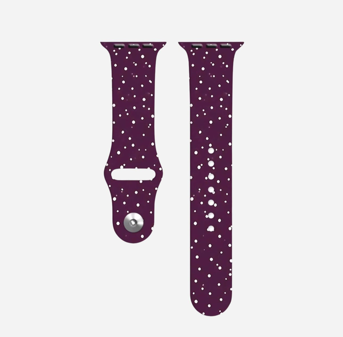 NEU: Apple Watch Silikonband Farina - Lila Punkte