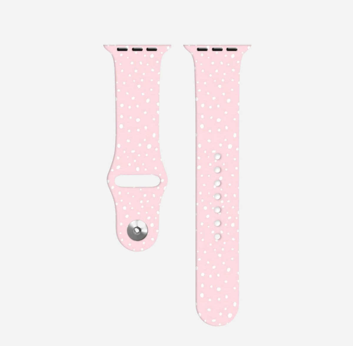 NEU: Apple Watch Silikonband Farina - Rosa Punkte