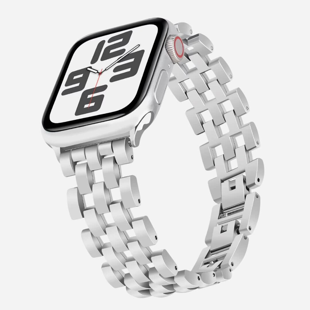 01 Apple Watch Metallarmband Adele Silber, Freisteller