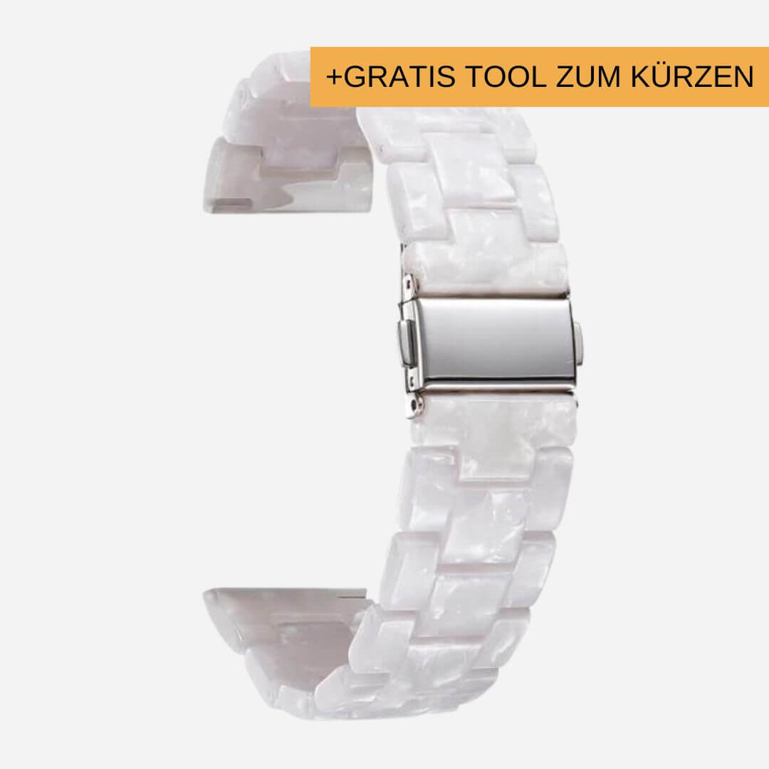 01 Apple Watch Keramikarmband Alice Perl Weiß, Freisteller