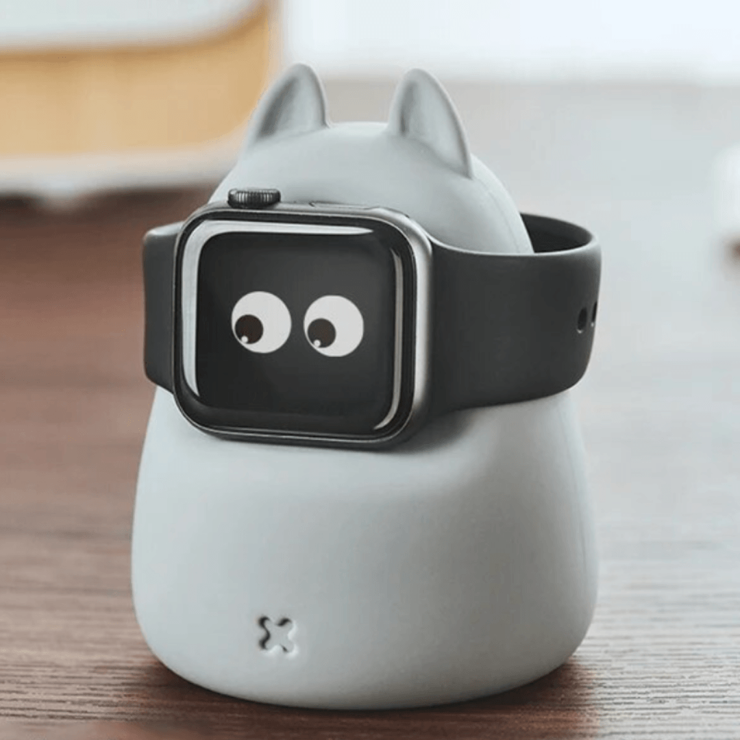 01 Apple Watch Ladestation Buh Grau, Freisteller