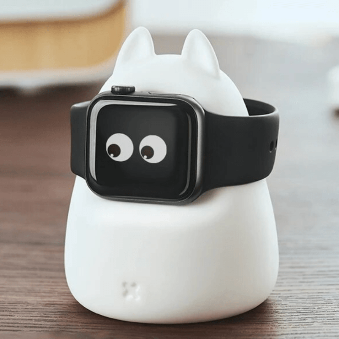 07 Apple Watch Ladestation Buh Weiß, Freisteller