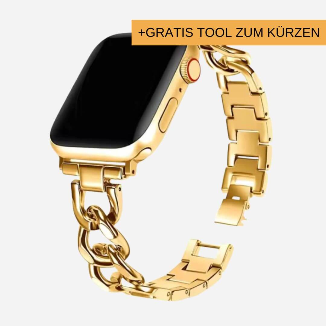 01 Apple Watch Metallarmband Cecile Gold, Freisteller