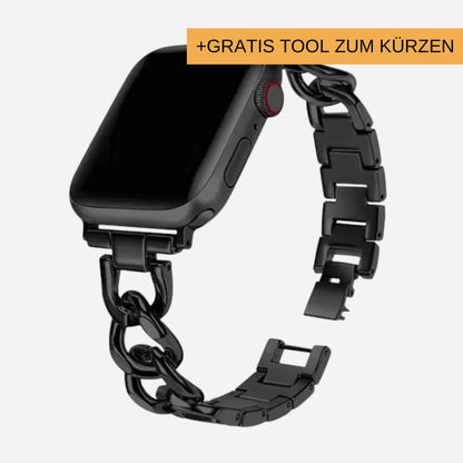 01 Apple Watch Metallarmband Cecile Schwarz, Freisteller