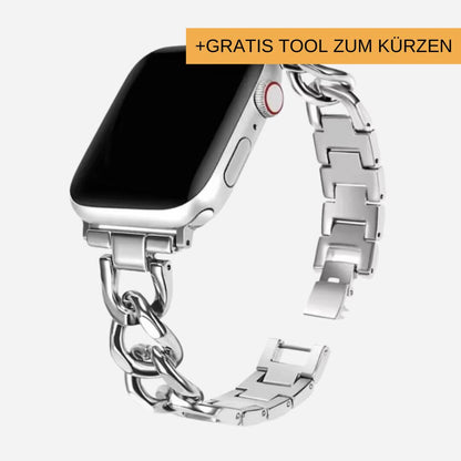 01 Apple Watch Metallarmband Cecile Silber, Freisteller