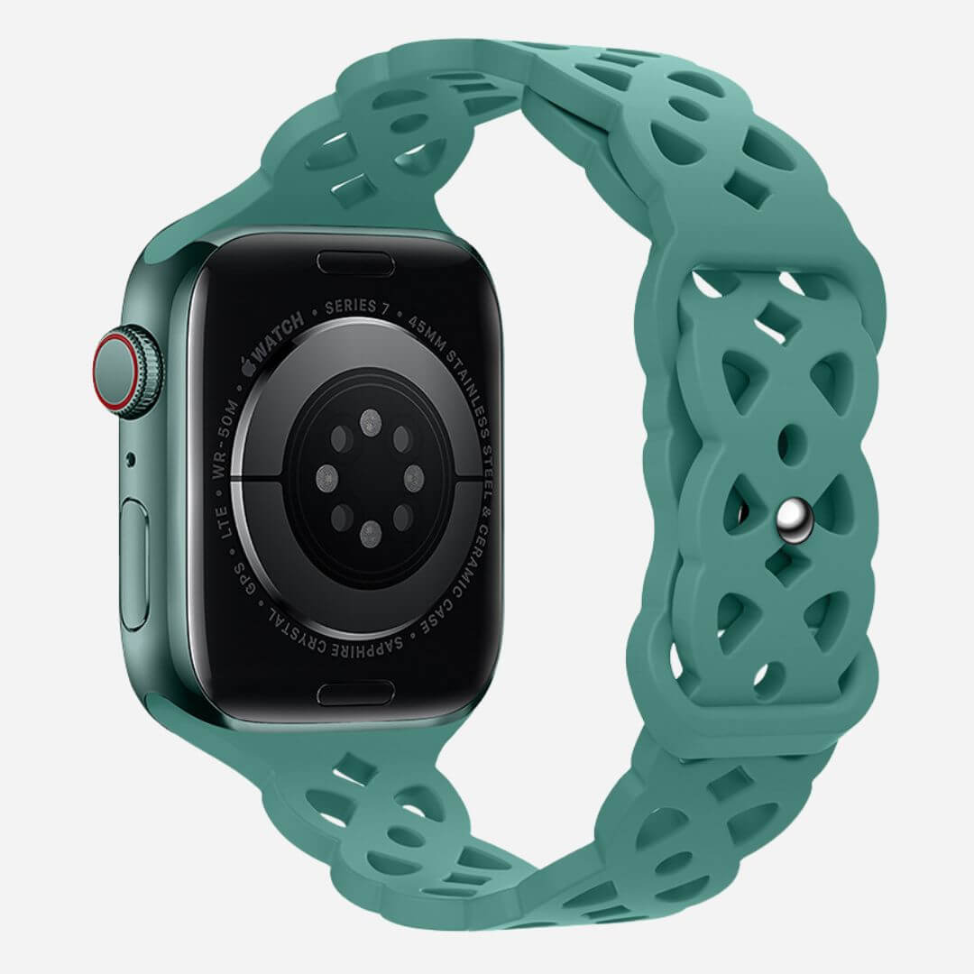 01 Apple Watch Silikonarmband Celine Grün, Freisteller