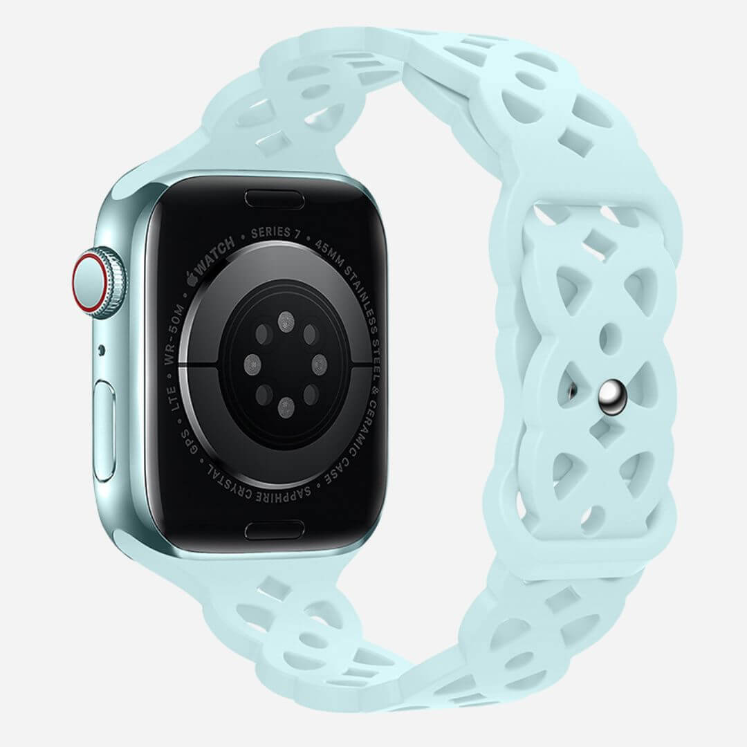 01 Apple Watch Silikonarmband Celine Türkis, Freisteller