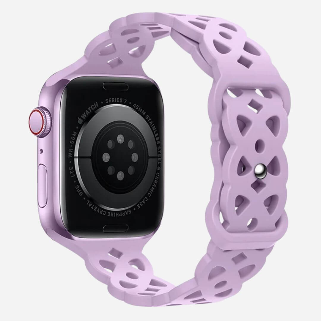 01 Apple Watch Silikonarmband Celine Violett, Freisteller