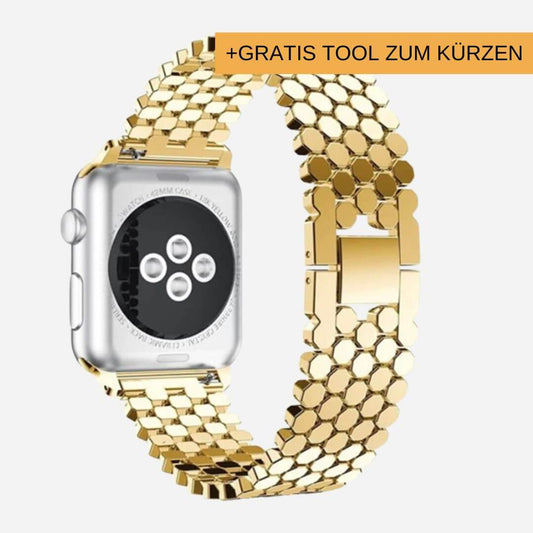 01 Apple Watch Metallarmband Chloe Gold, Freisteller