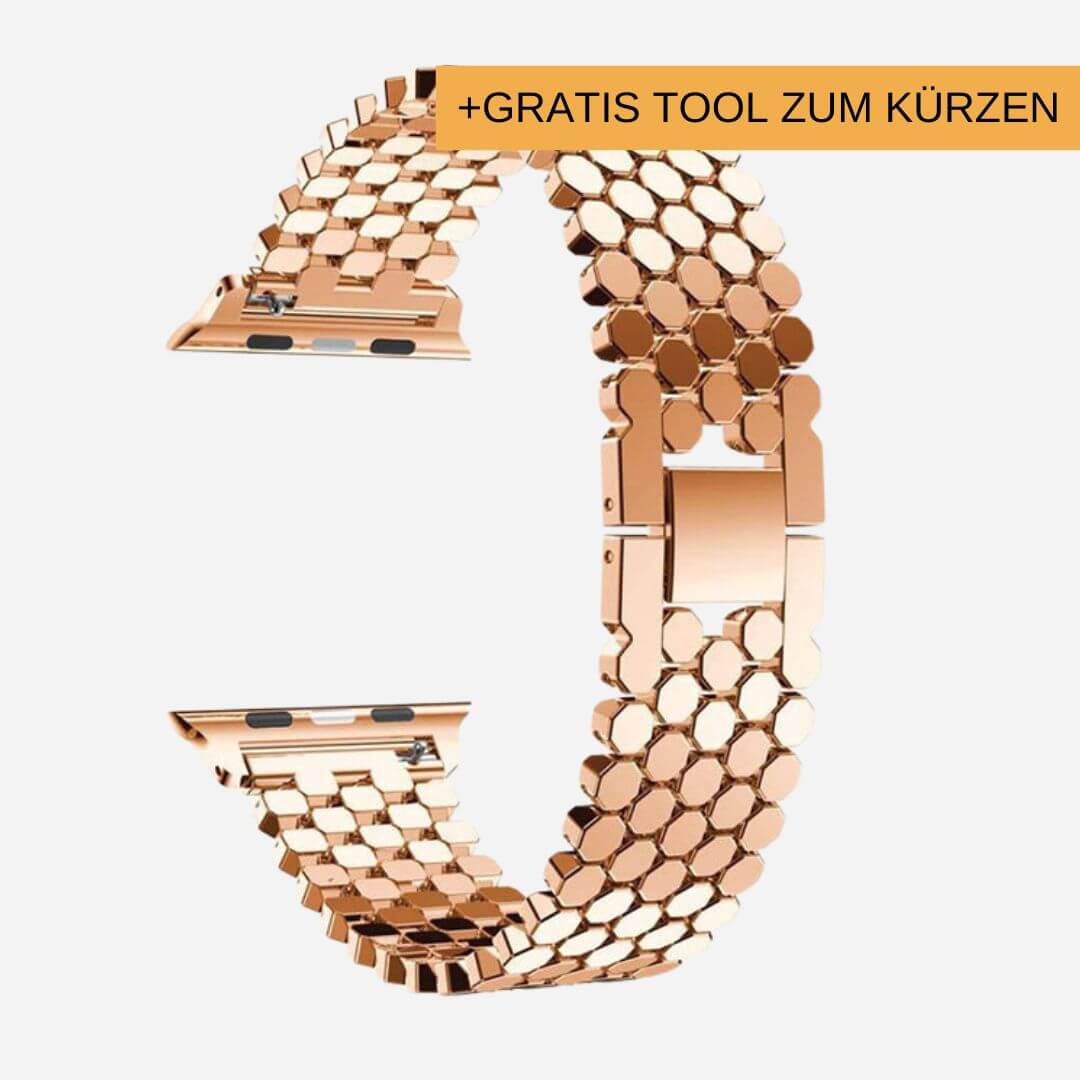 01 Apple Watch Metallarmband Chloe Rose Gold, Freisteller