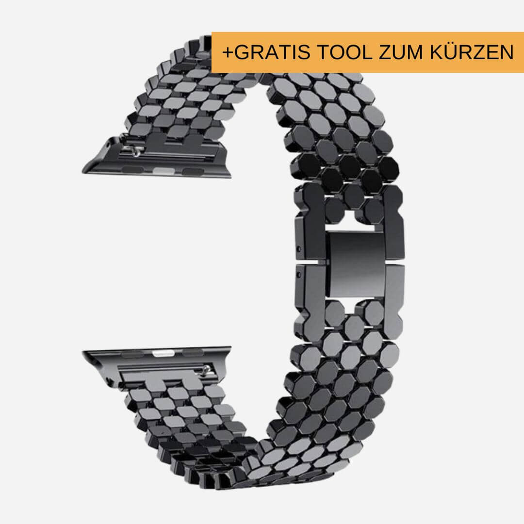 01 Apple Watch Metallarmband Chloe Schwarz, Freisteller