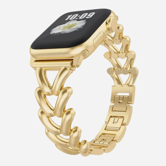 01 Apple Watch Metallarmband Coco Gold, Freisteller
