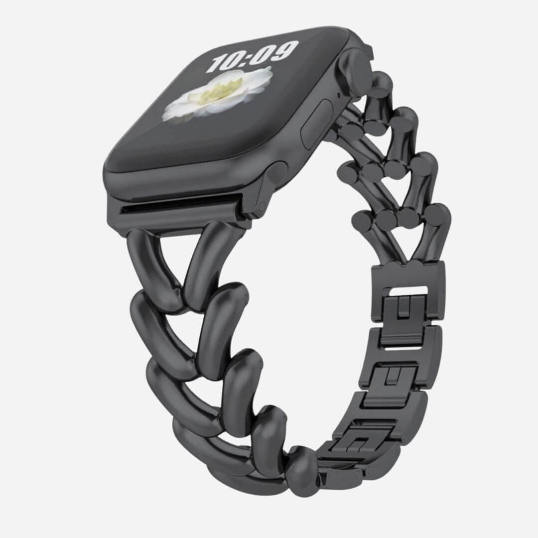 01 Apple Watch Metallarmband Coco Schwarz, Freisteller
