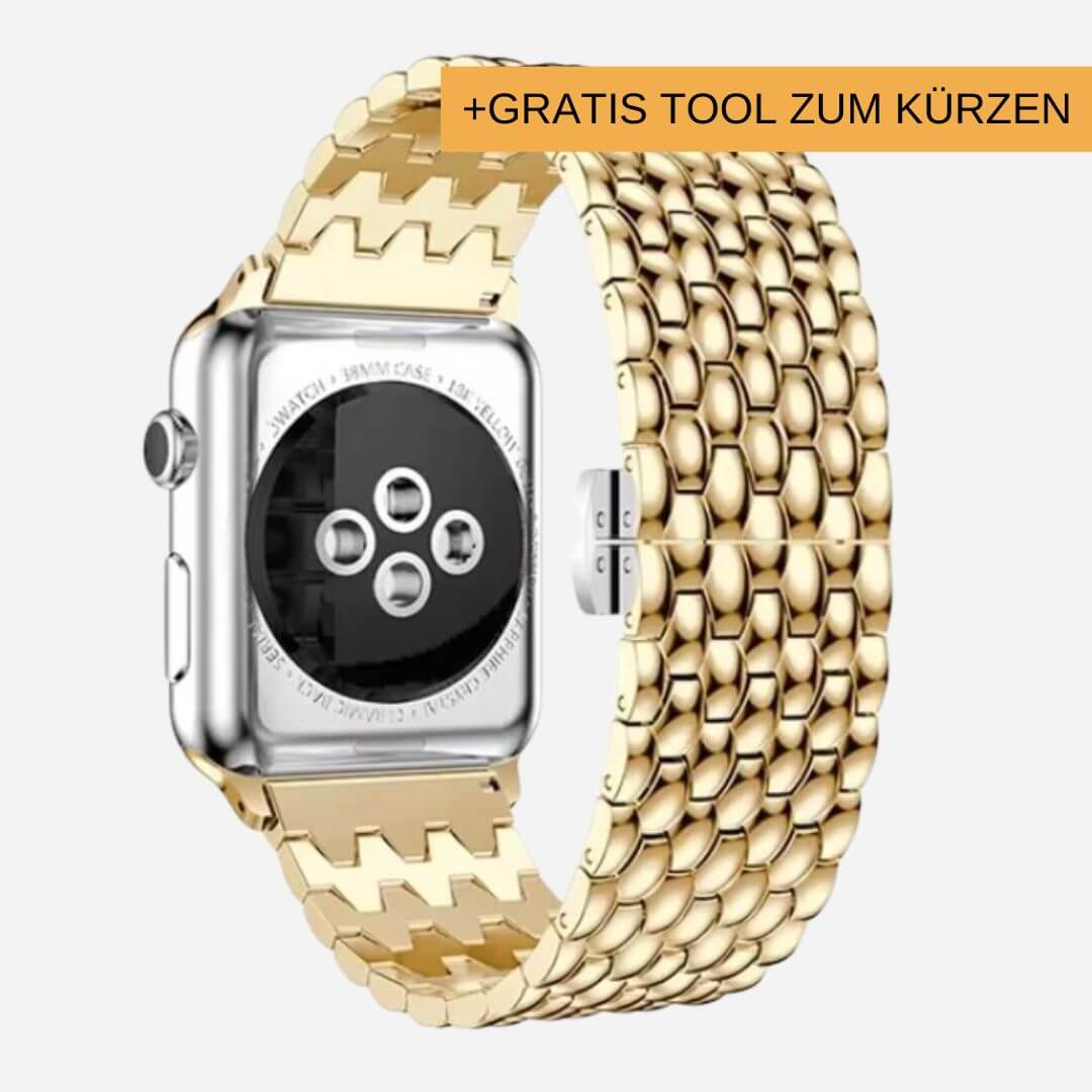 01 Apple Watch Metallarmband Dion Gold, Freisteller