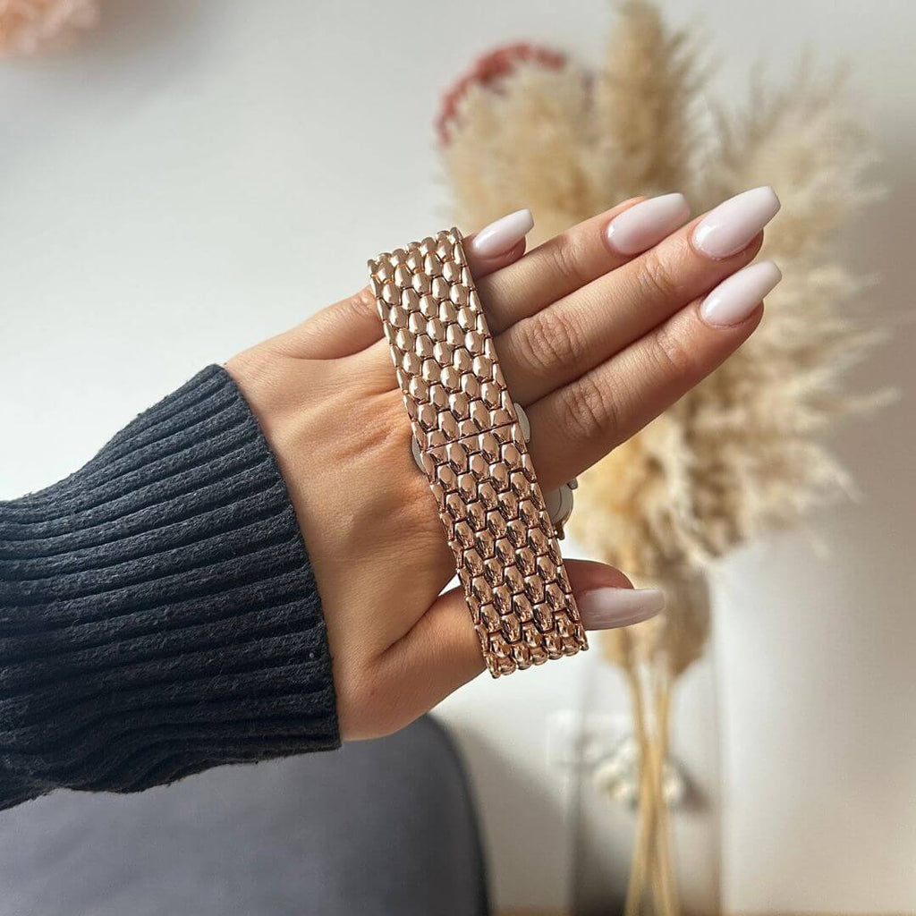 02 Apple Watch Metallarmband Dion Rose Gold, Produktbild