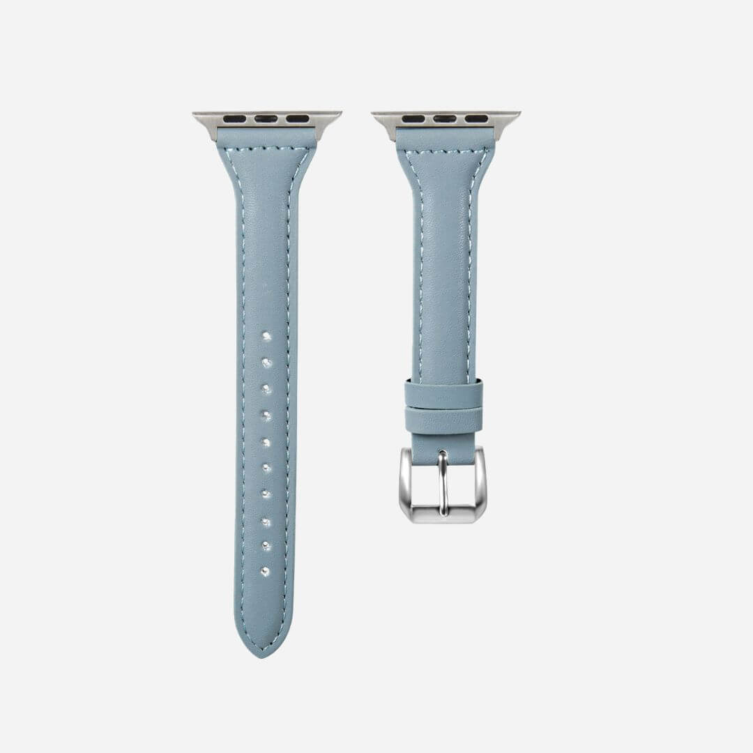 01 Apple Watch Lederarmband Dublin Baby Blau, Freisteller