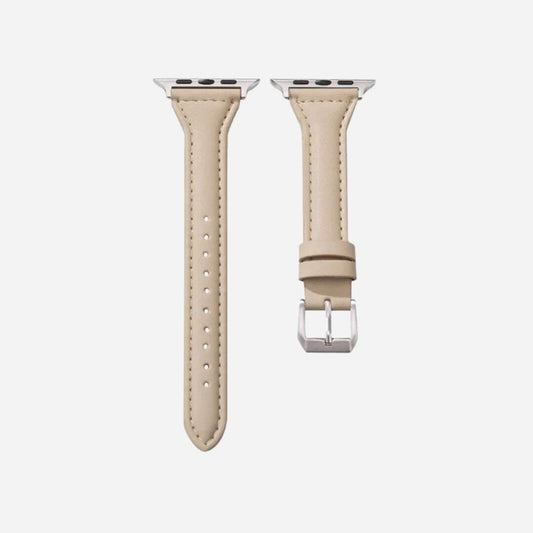 01 Apple Watch Lederarmband Dublin Beige, Freisteller