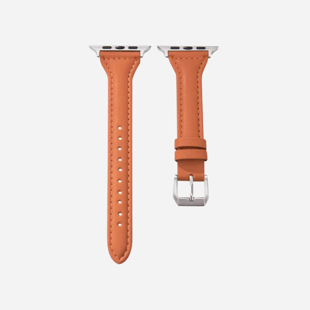 01 Apple Watch Lederarmband Dublin Oranga, Freisteller