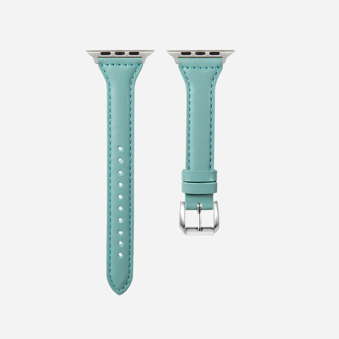 01 Apple Watch Lederarmband Dublin Türkis, Freisteller