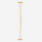 02 Apple Watch Metallarmband Flora Gold Weiß, Blumen, Freisteller