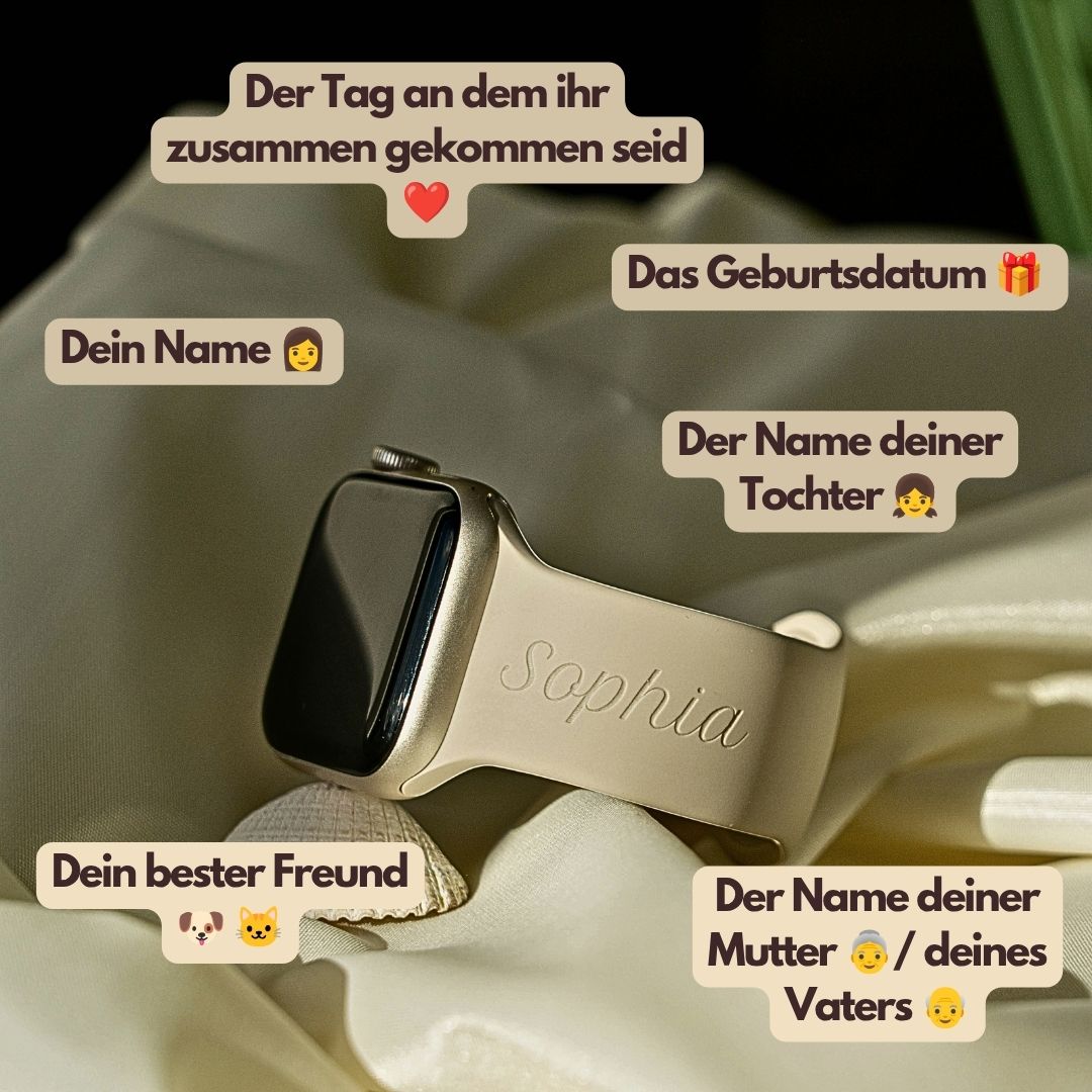 Deins – Apple Watch Armband mit Namensgravur