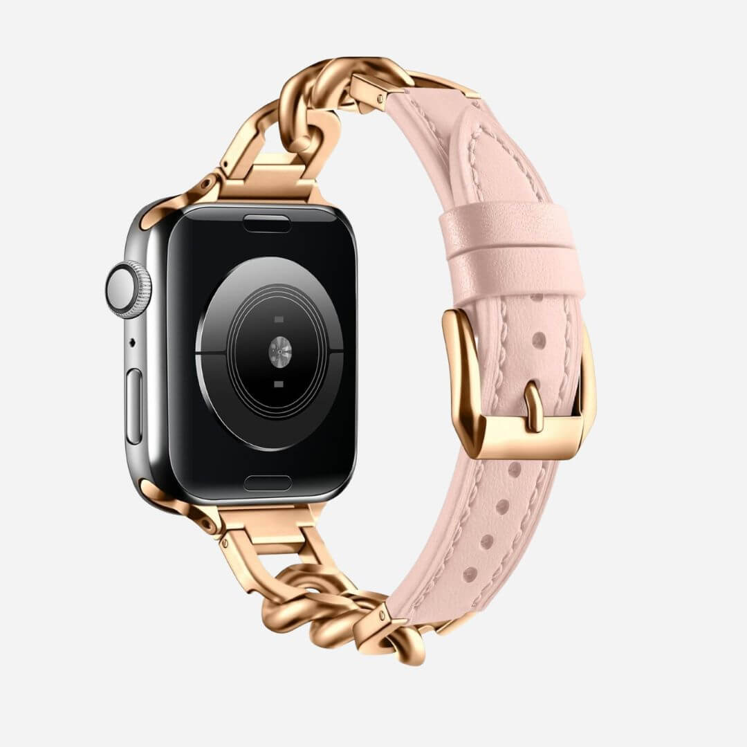 10 Apple Watch Lederarmband Jade Rose Rose, Freisteller