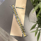 02 Apple Watch Metallarmband Julie Silber Gold, Ganzes Bild