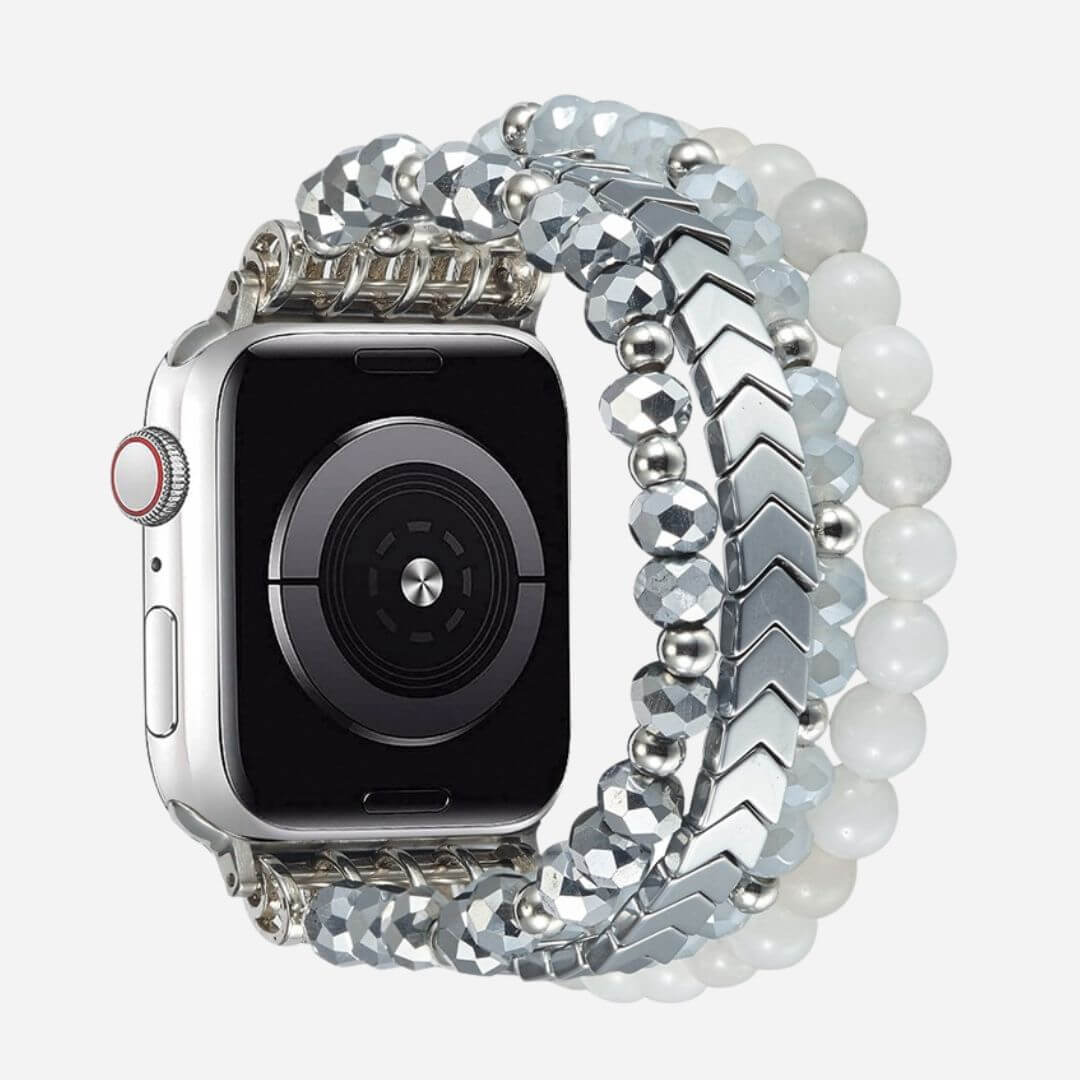 01 Apple Watch Metallarmband Juliette Silber, Freisteller
