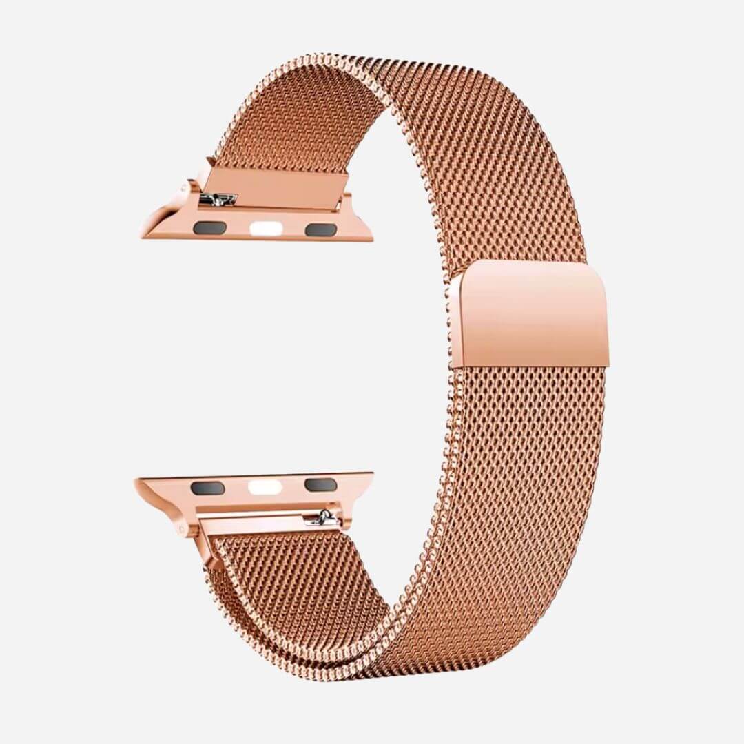 01 Apple Watch Metallarmband Lassana Rose Gold, Freisteller