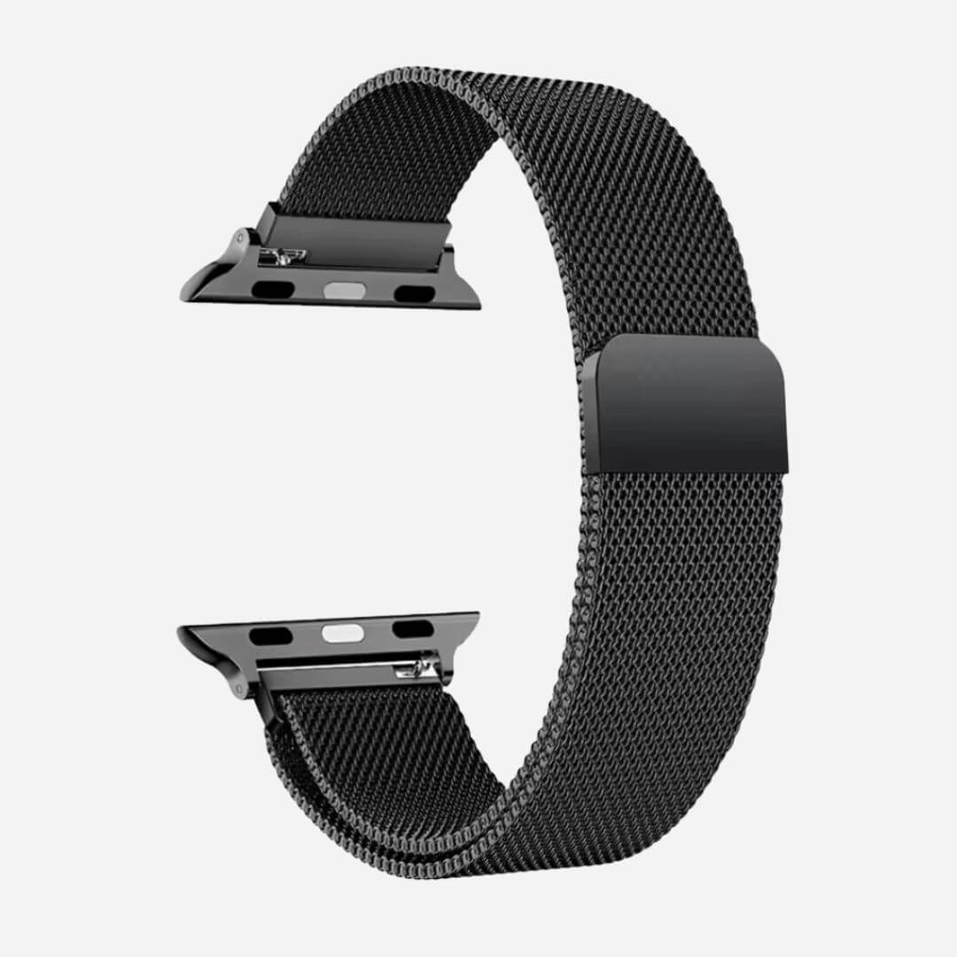01 Apple Watch Metallarmband Lassana Schwarz, Freisteller