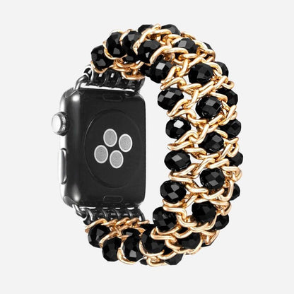 01 Apple Watch Metallarmband Leni Schwarz, Freisteller