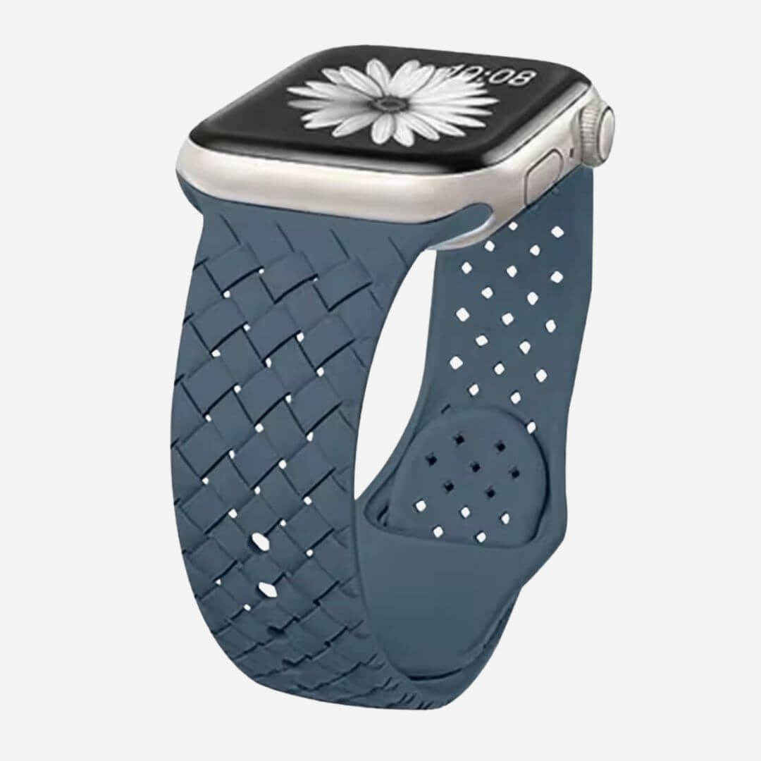 01 Apple Watch Silikonarmband Leon Mittanachts Blau, Freisteller