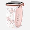 01 Apple Watch Silikonarmband Louise Weiß-Rose, freisteller