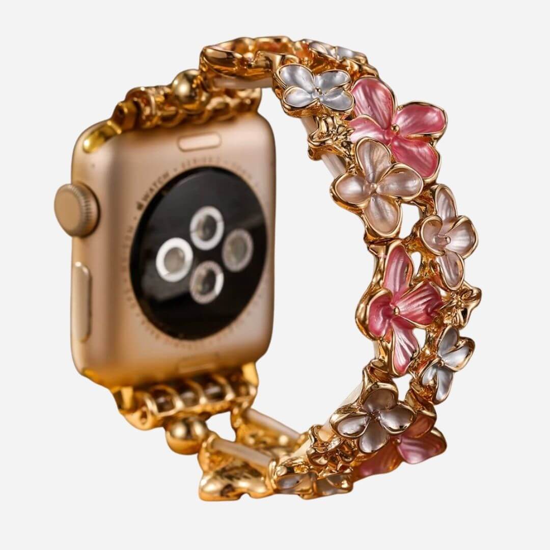 01 Apple Watch Metallarmband Medlen Rose, freisteller