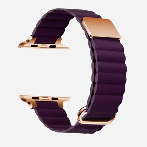 01 Apple Watch Lederarmband Mady Lila, Freisteller