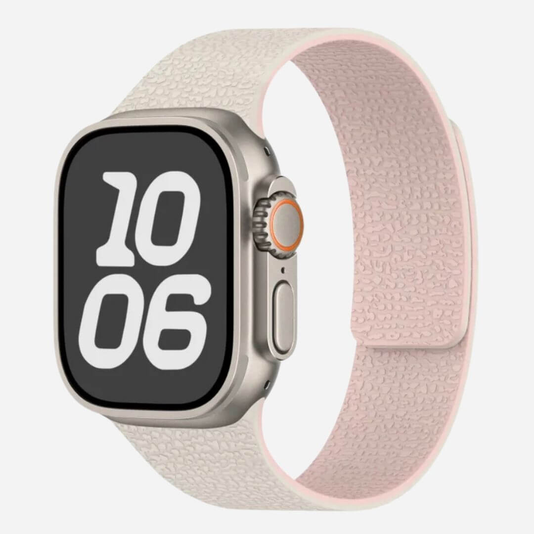 01 Apple Watch Silikonarmband Matis Starlight Rose, freisteller