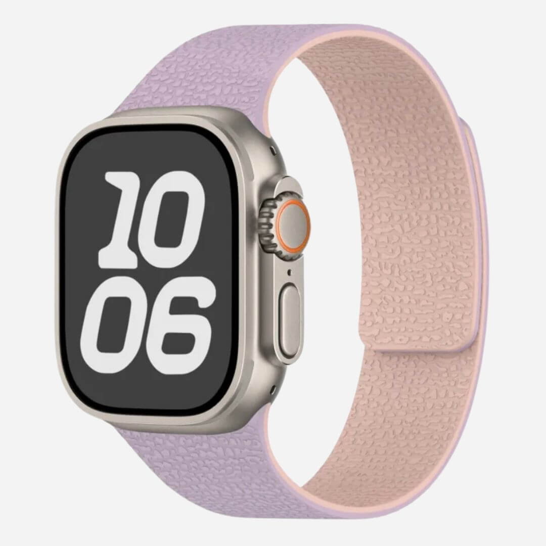 01 Apple Watch Silikonarmband Matis Violett Rose, freisteller