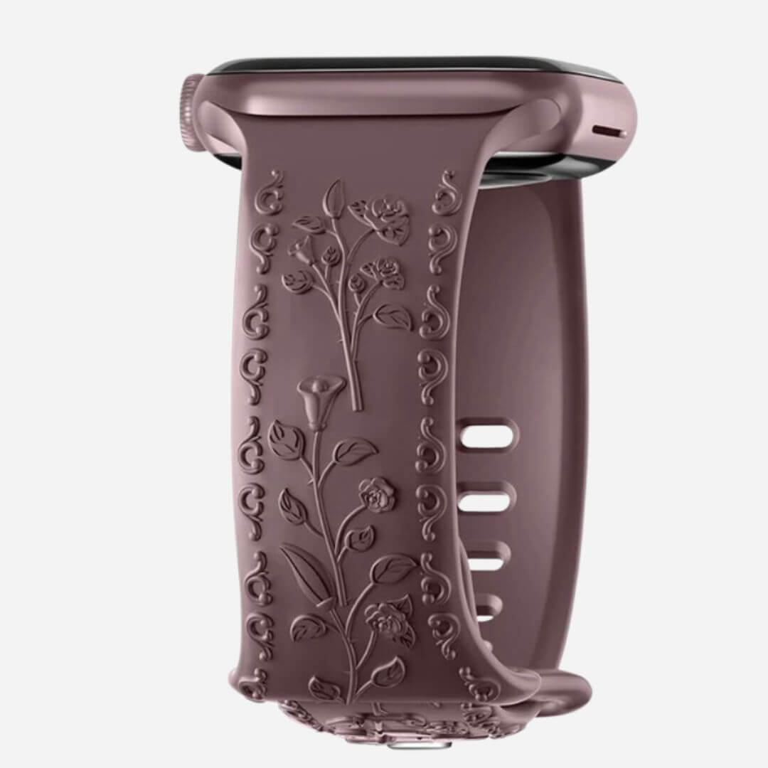 02 Apple Watch Silikonarmband Rose Lila, Freisteller
