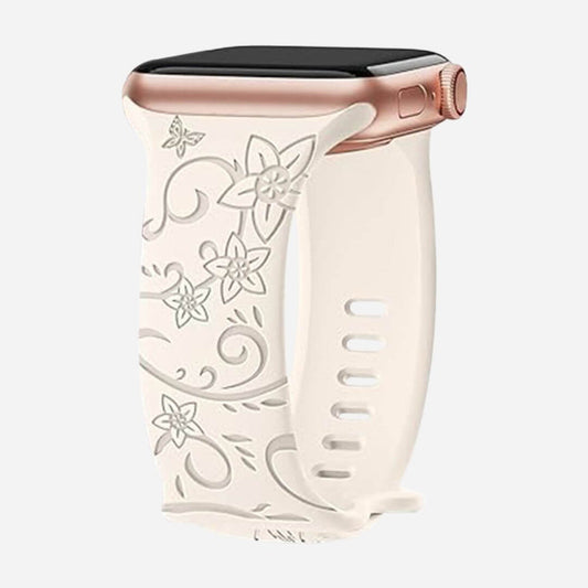 01 Apple Watch Silikonarmband Tulp Starlight, Freisteller