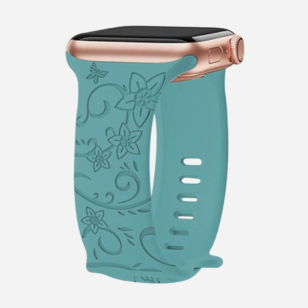 01 Apple Watch Silikonarmband Tulp Türkis, Freisteller
