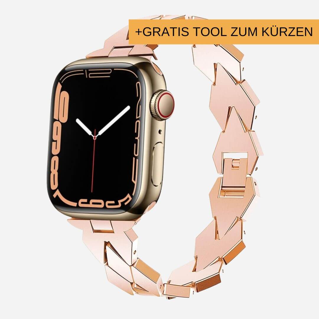 01 Apple Watch Metallarmband Zoe Rose Gold, Freisteller